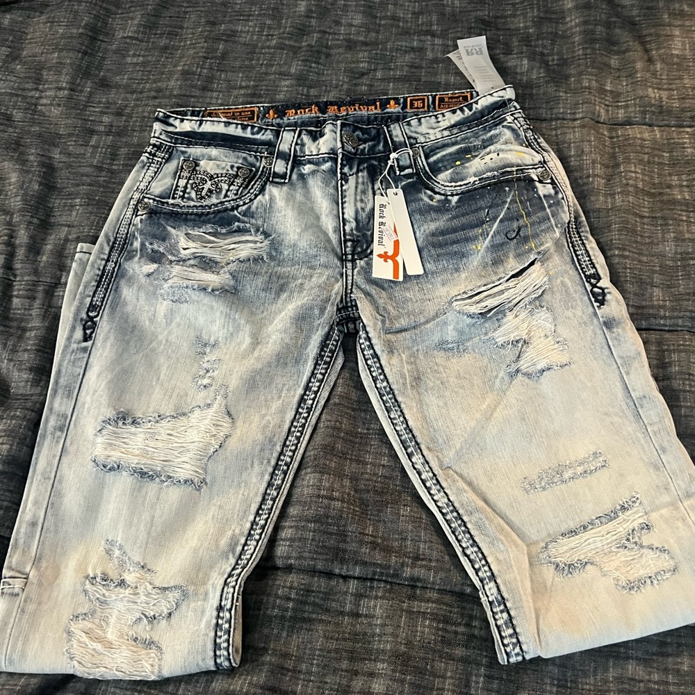 Rock revival mens jeans